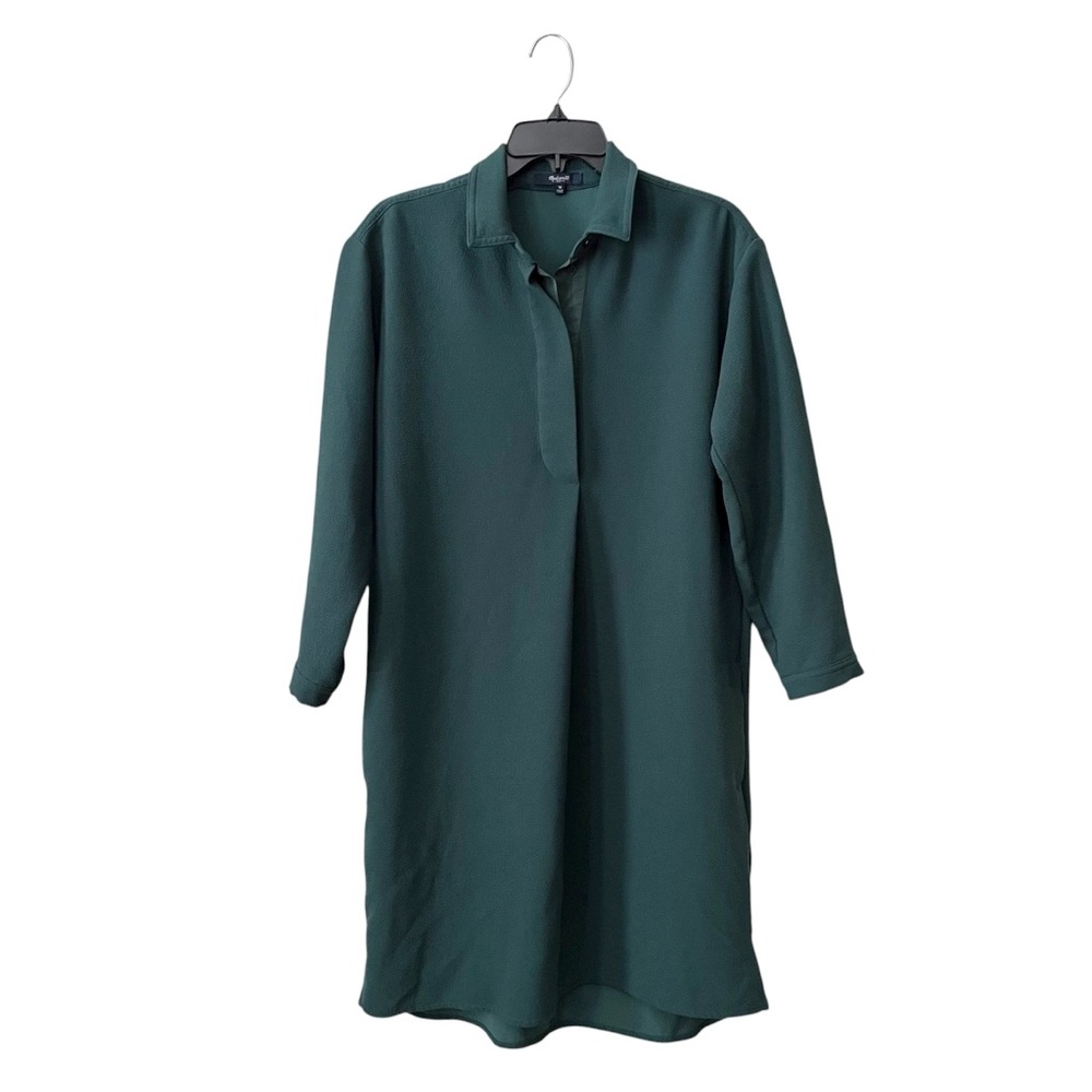 Madewell Forest Green Midi Shirt Dress